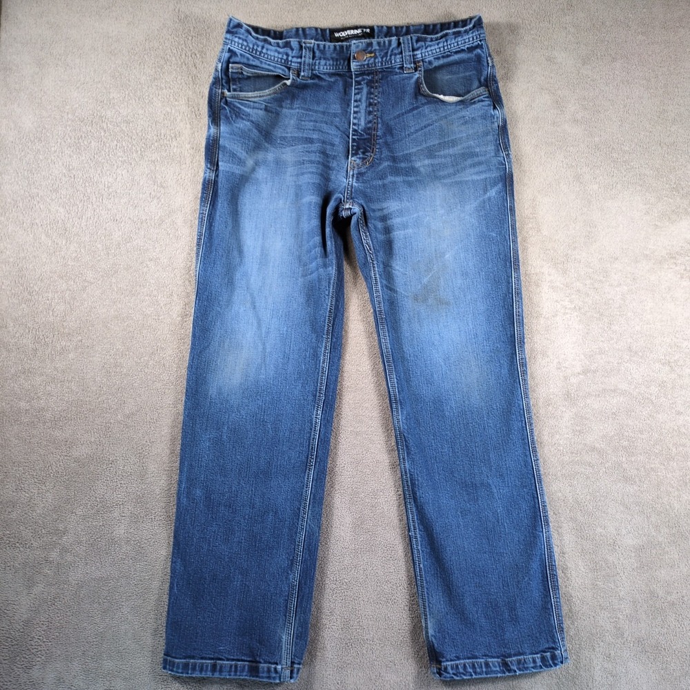 Wolverine Jeans Mens 36X30 Blue Denim Stretch Flame Resistant Workwear